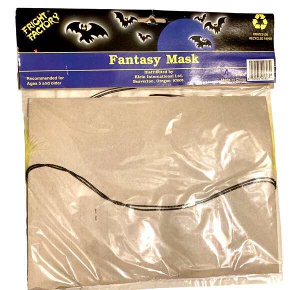 Fright Factory Fantasy Mask With Feathers Sequins Adult Masquerade Cosplay - Picture 7 of 8